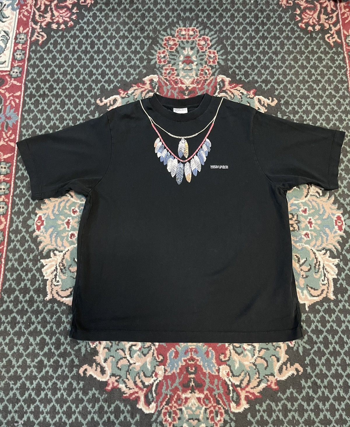 Marcelo Burlon Marcelo Burlon County Of Milan Oversized Feather Tee Size US L / EU 52-54 / 3 - 1 Thumbnail