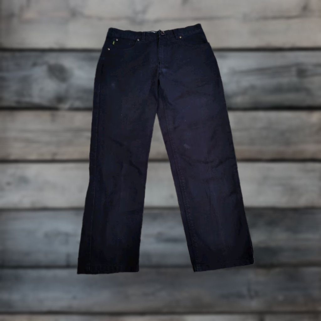 Vintage Vintage Cabela's Men's Workwear Pants 34x30 Canvas Heavy Cotton 5-Pocket Straight Leg Black Size US 34 / EU 50 - 1 Thumbnail