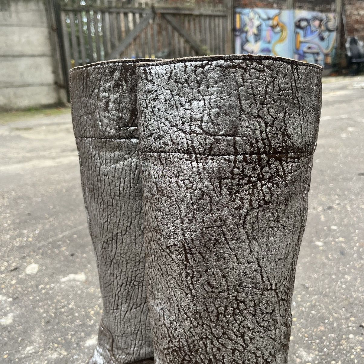 Miu Miu Archive 00s Miu Miu Cowboy Astro Leather Boots Size US 7.5 / IT 37.5 - 5 Thumbnail
