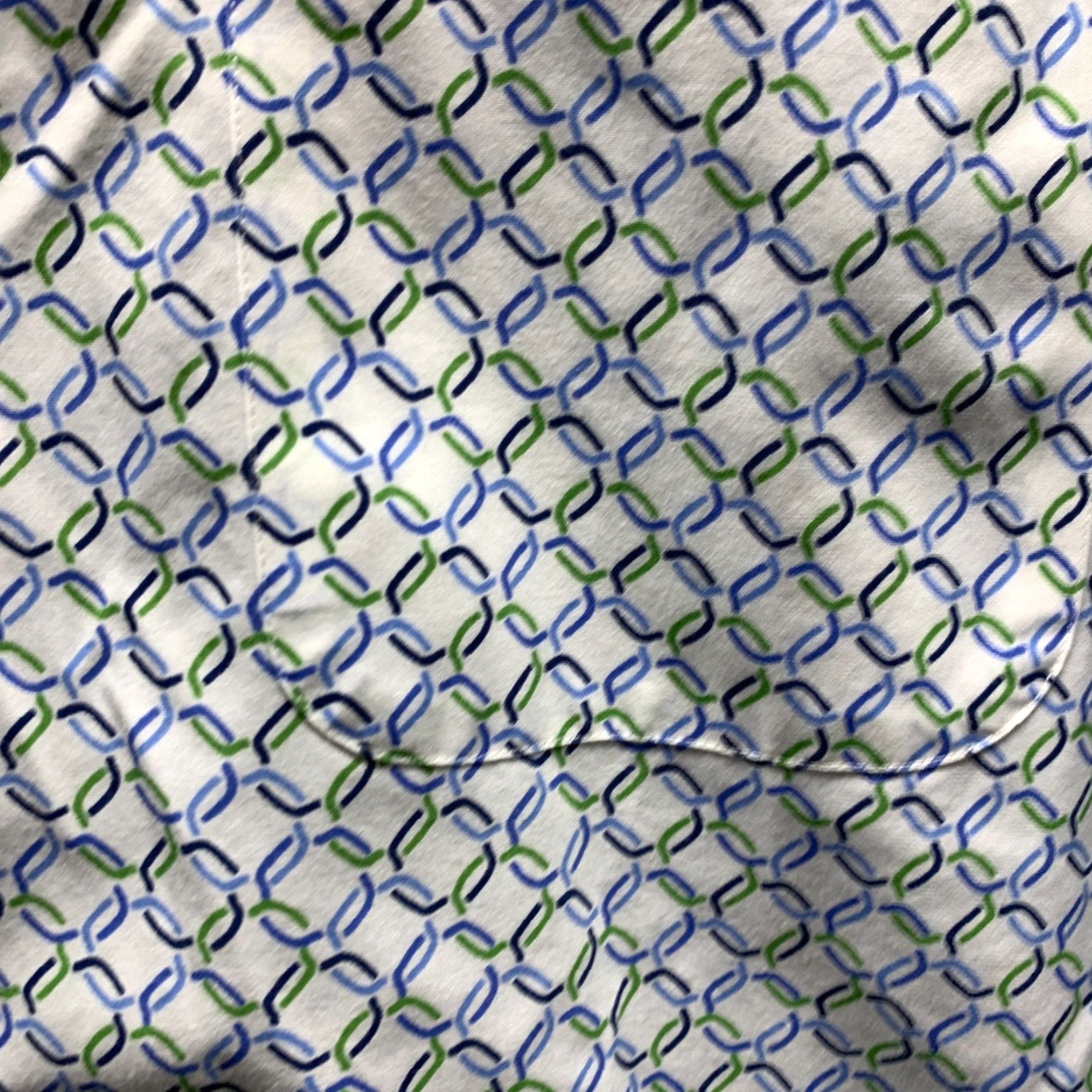 Lands' End VINTAGE Lands' End Shirt Mens Button-Up Collar Diamond Argyle 15.5 Medium White Cotton Long Sleeve Size US L / EU 52-54 / 3 - 5 Thumbnail