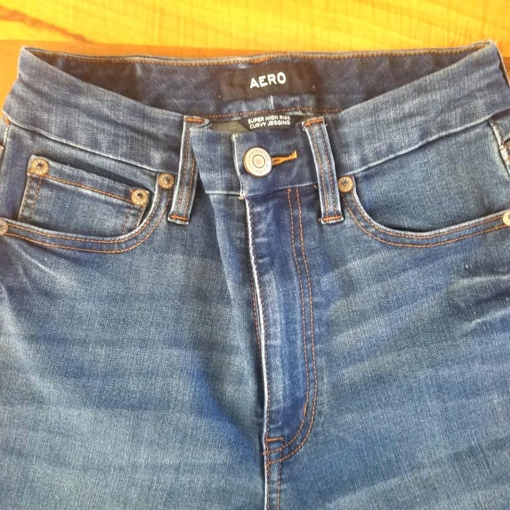 Aeropostale Aeropostale Super High Rise Curvy Jeggings Size 27" / US 4 / IT 40 - 3 Thumbnail