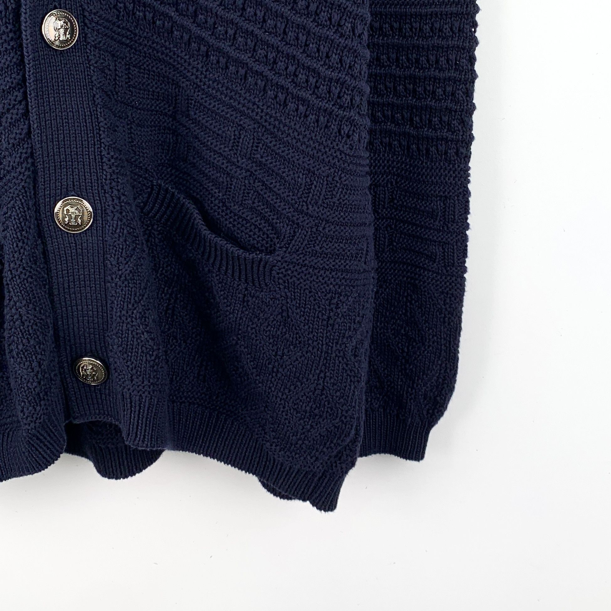 Brunello Cucinelli Brunello Cucinelli Jacquard Cardigan Navy (52) Size US L / EU 52-54 / 3 - 4 Thumbnail