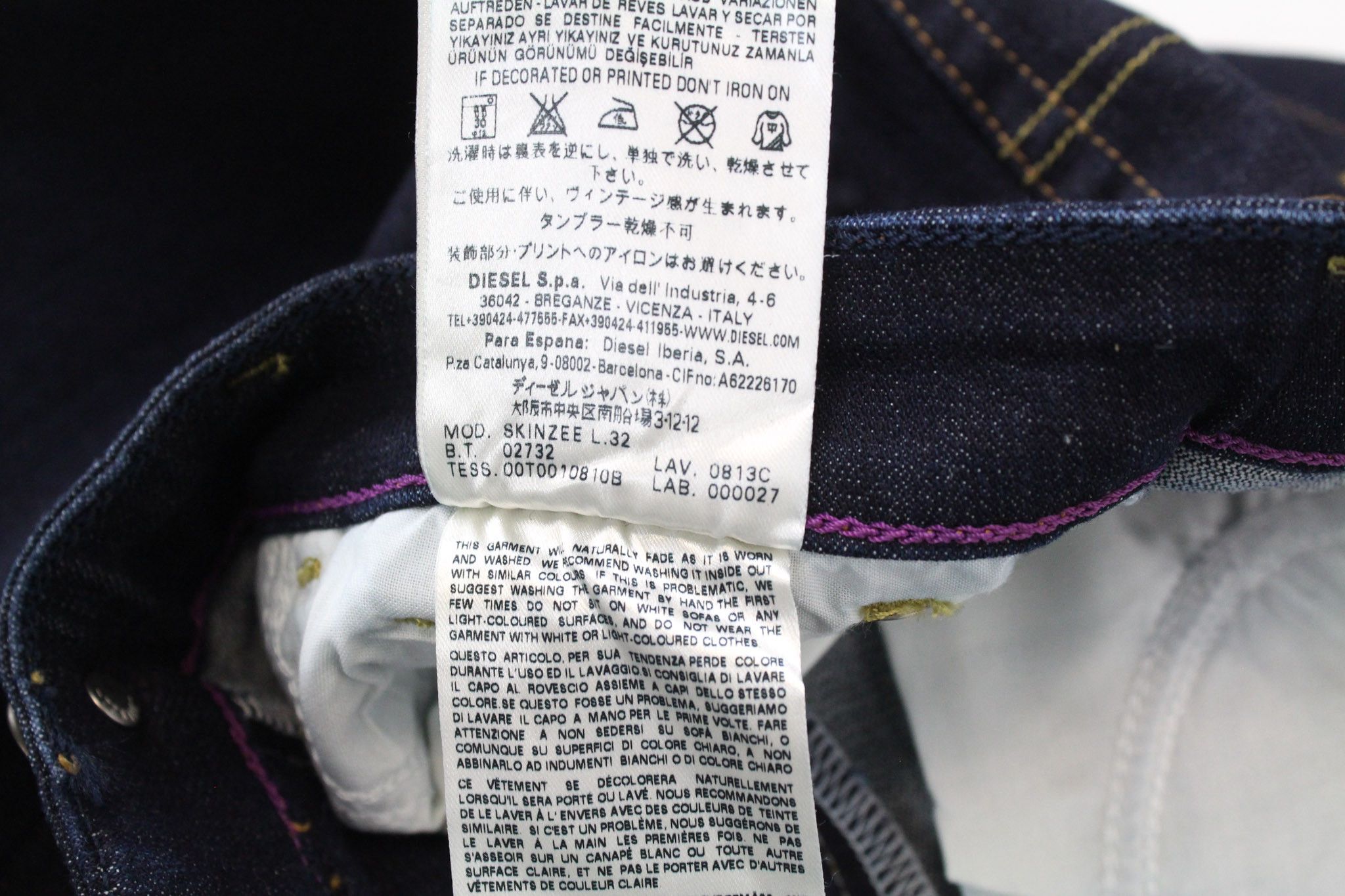 Diesel SKINZEE 0813C W24/L32 Blue Girls Jeans 71846 Size 24" / US 00 / IT 34 - 9 Thumbnail