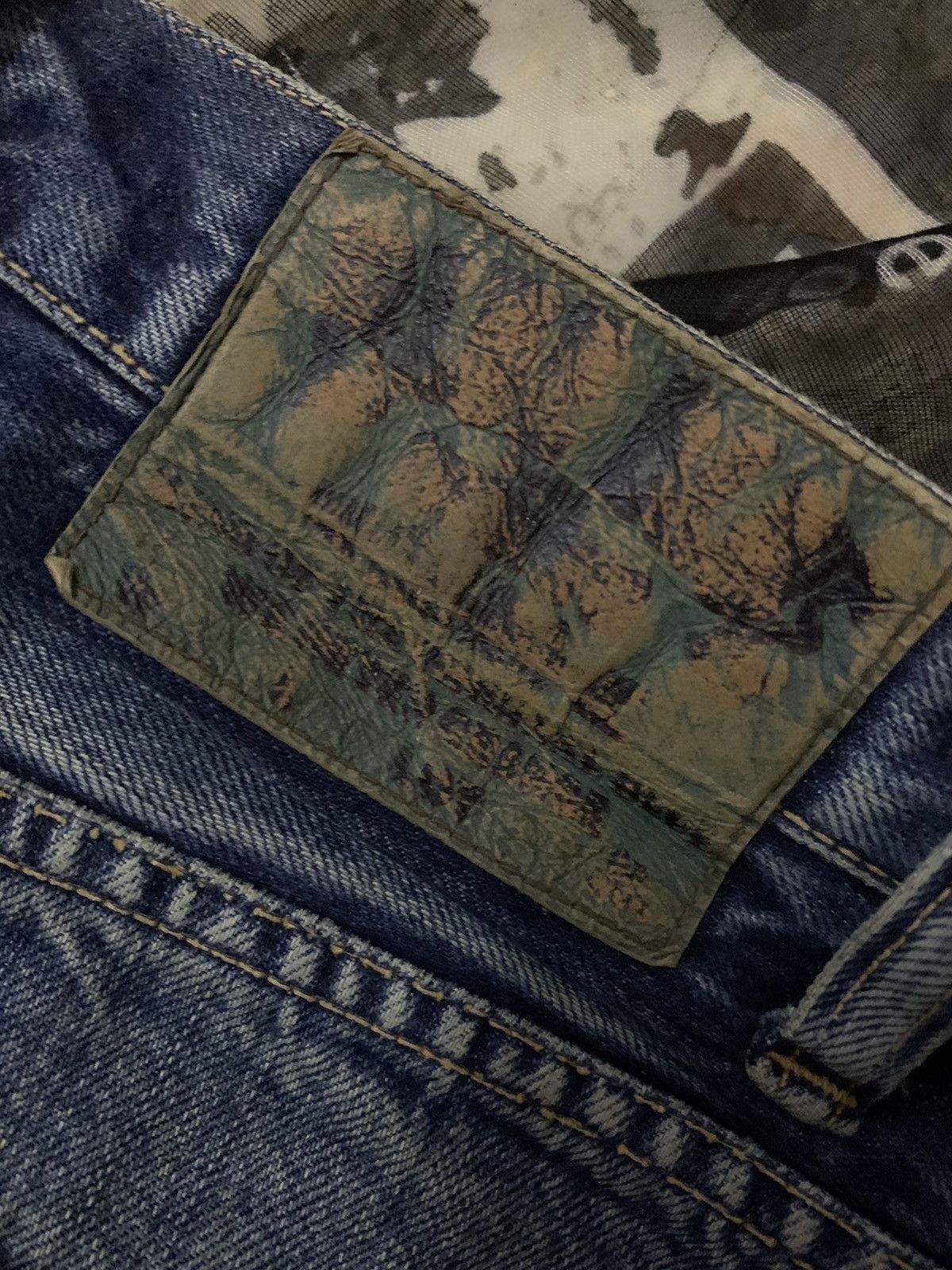Blue Blue Japan 💥Vintage Iron H.R Market Indigo Denim Size US 29 - 6 Thumbnail