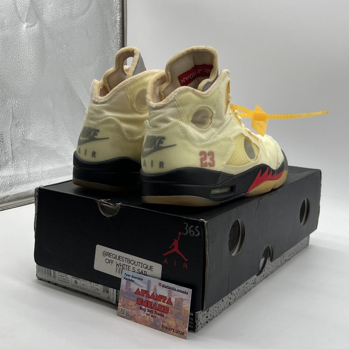 Jordan Brand Off white x air Jordan 5 sail Size US 8 / EU 41 - 5 Thumbnail