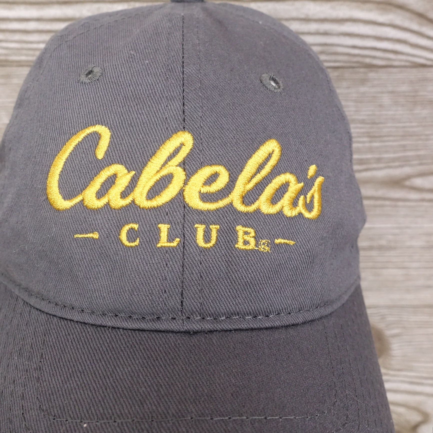 Vintage CABELA'S CLUB LOGO Grey Adjustable Strapback Baseball Hat Cap Adult One Size Unisex Cap Grey Cabela's Hat Mens Womens Boys Girls Size ONE SIZE - 2 Thumbnail