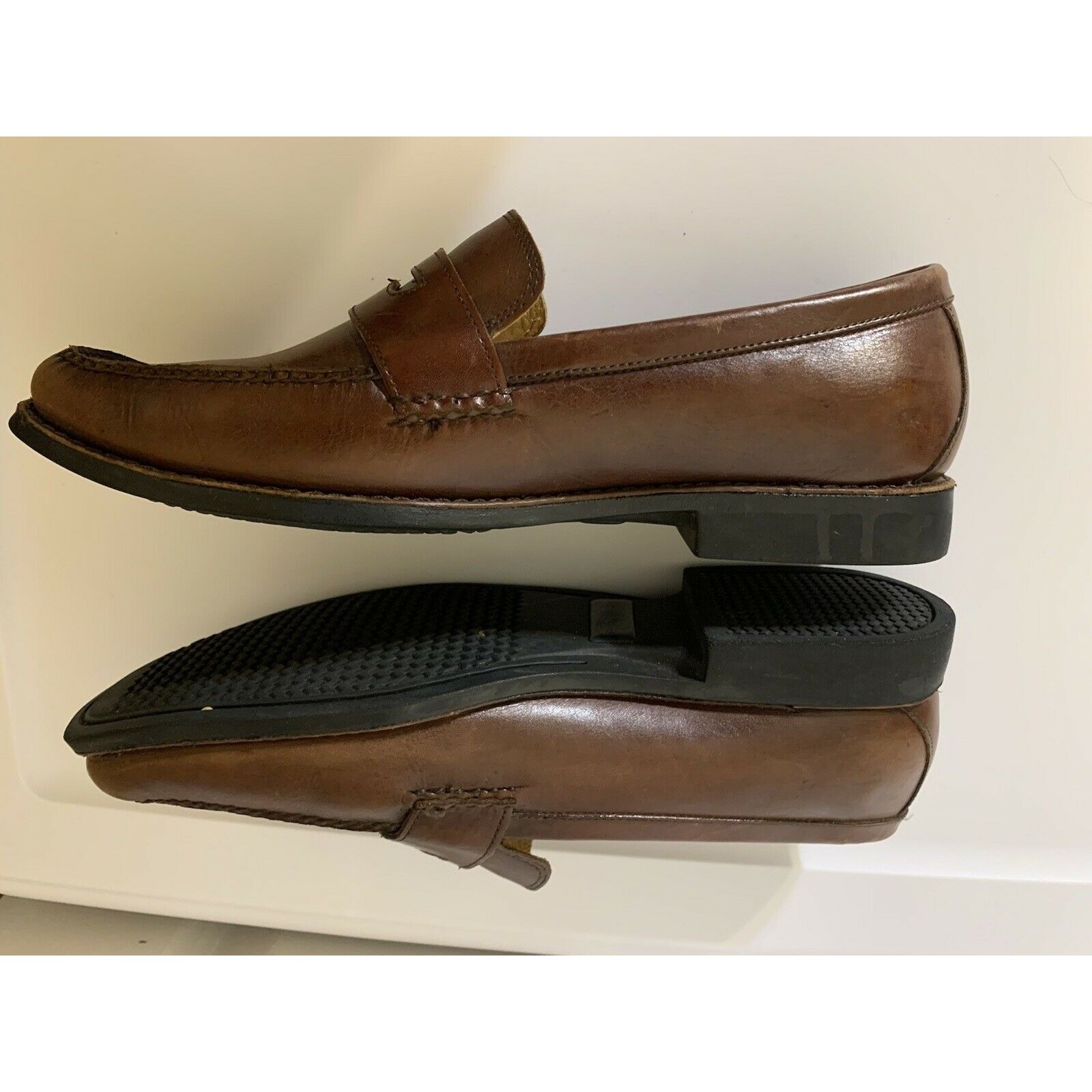 Johnston & Murphy Johnston & Murphy Men’s Sz 9 1/2 M Ainsworth Brown Sheepskin Size US 9.5 / EU 42-43 - 8 Thumbnail