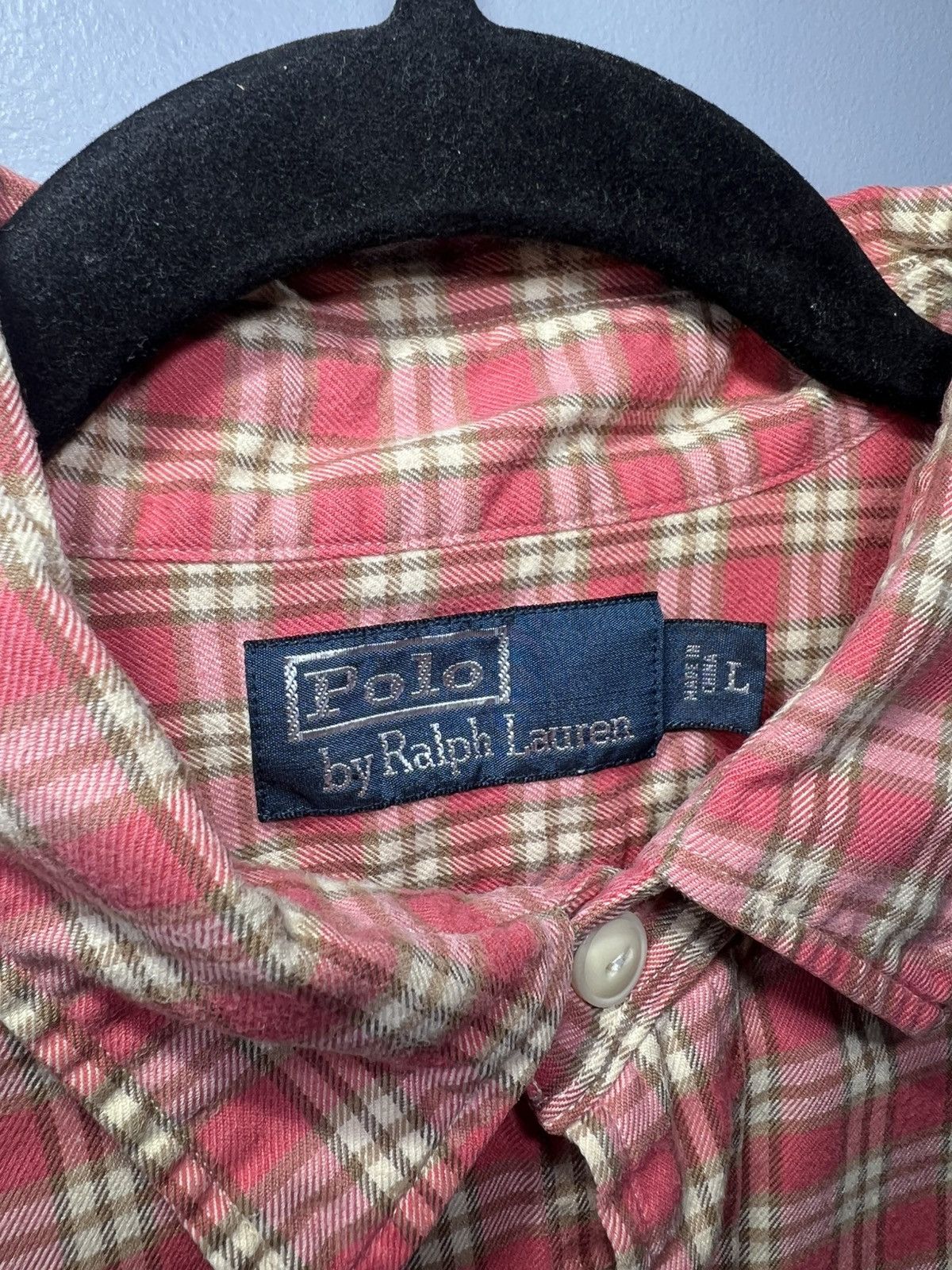 Polo Ralph Lauren Polo Ralph Lauren Shirt Mens Sz L Pink Plaid Soft Flannel Size US L / EU 52-54 / 3 - 3 Thumbnail