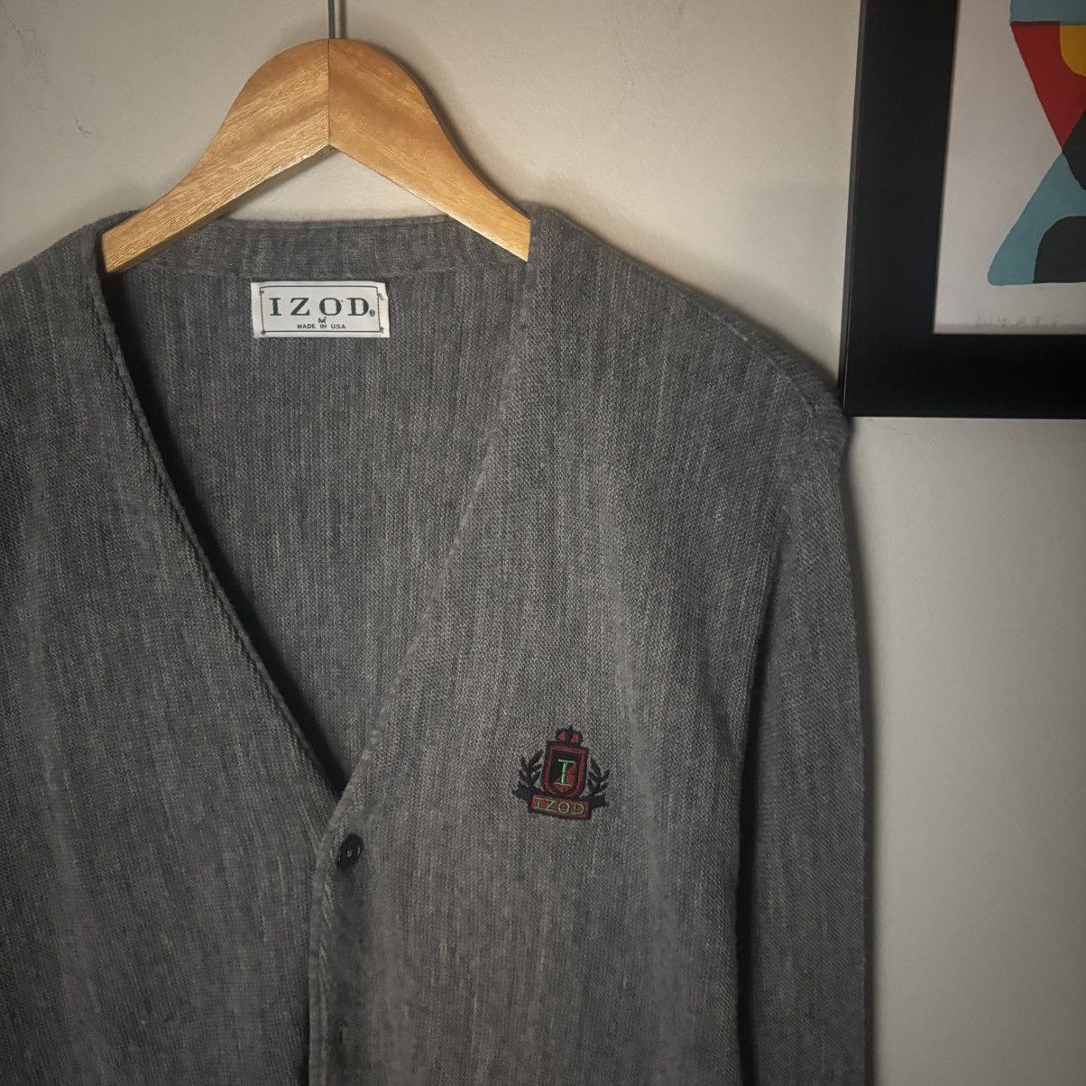 Izod Vintage 1980s Grey Izod Cardigan Size US M / EU 48-50 / 2 - 1 Thumbnail