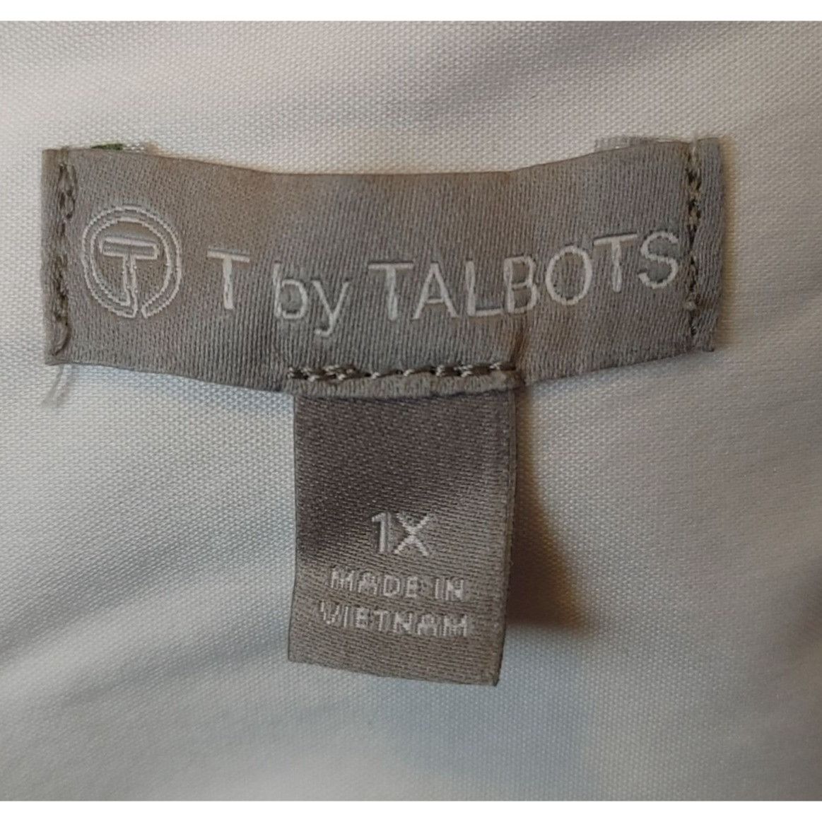 Talbots T BY TALBOTS Womens 1X White Short Sleeve Button Down Casual Size XL / US 12-14 / IT 48-50 - 4 Thumbnail