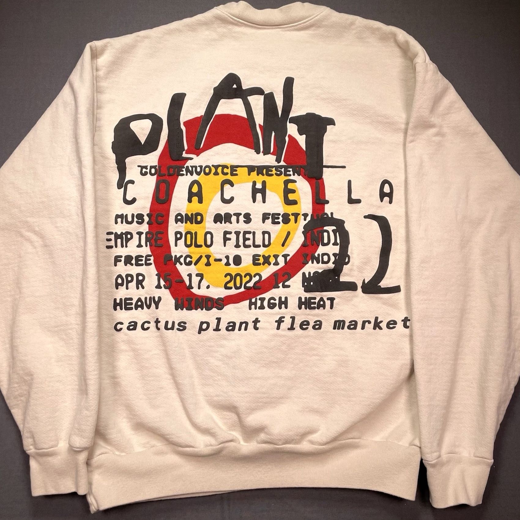 Cactus Plant Flea Market VINTAGE CPFM Cactus Plant Flea Market Sweatshirt M Beige Crew Neck Long Sleeve Pullover Logo Heavyweight Hip Hop Art Music 2022 Out Of Body Mens Size US M / EU 48-50 / 2 - 5 Thumbnail