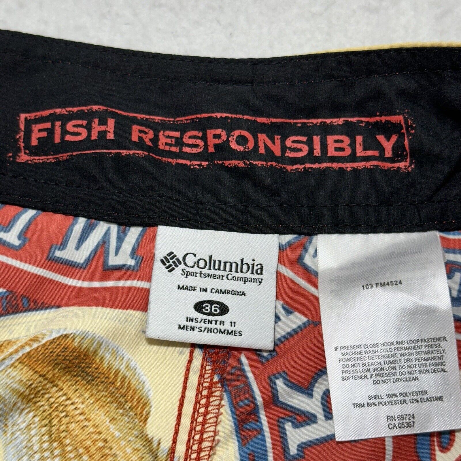 Columbia Columbia PFG 36 Swim Trunks 10" Inseam Bottle Opener USA Size US 36 / EU 52 - 6 Thumbnail