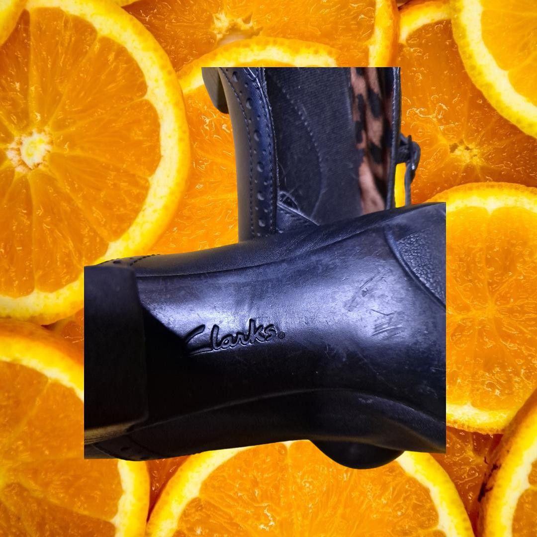Clarks Clark Black High Heel Shoes with Strap Size 8.5M Size US 8.5 / IT 38.5 - 6 Thumbnail