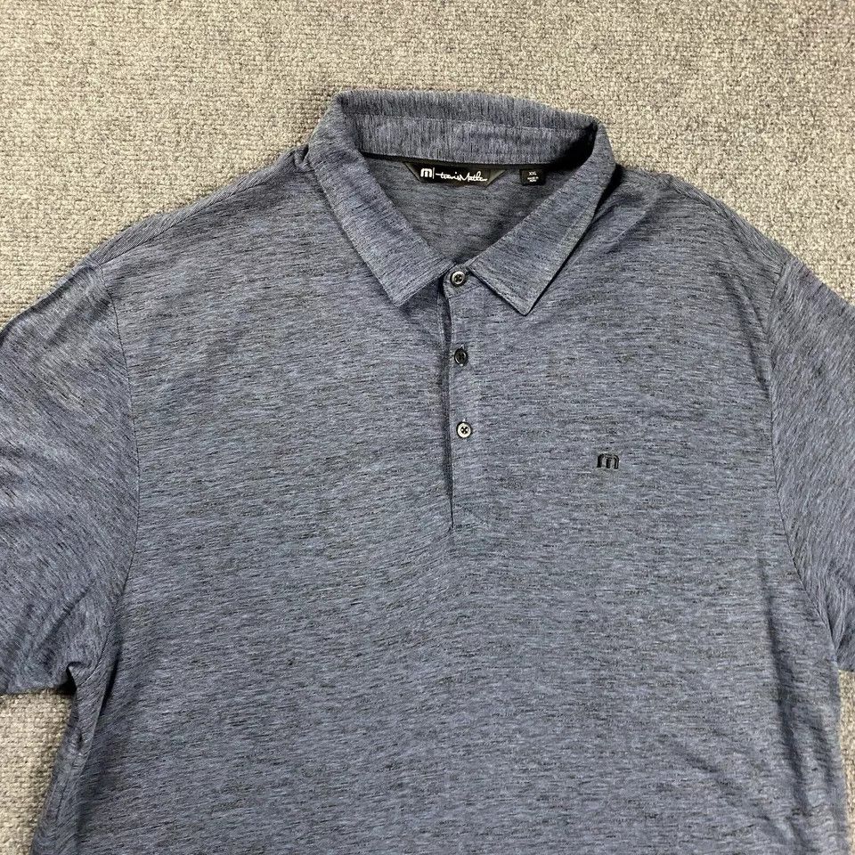 TravisMathew Travis Mathew Polo Shirt Mens XXL Blue Casual Golf 2XL Size US XXL / EU 58 / 5 - 2 Thumbnail