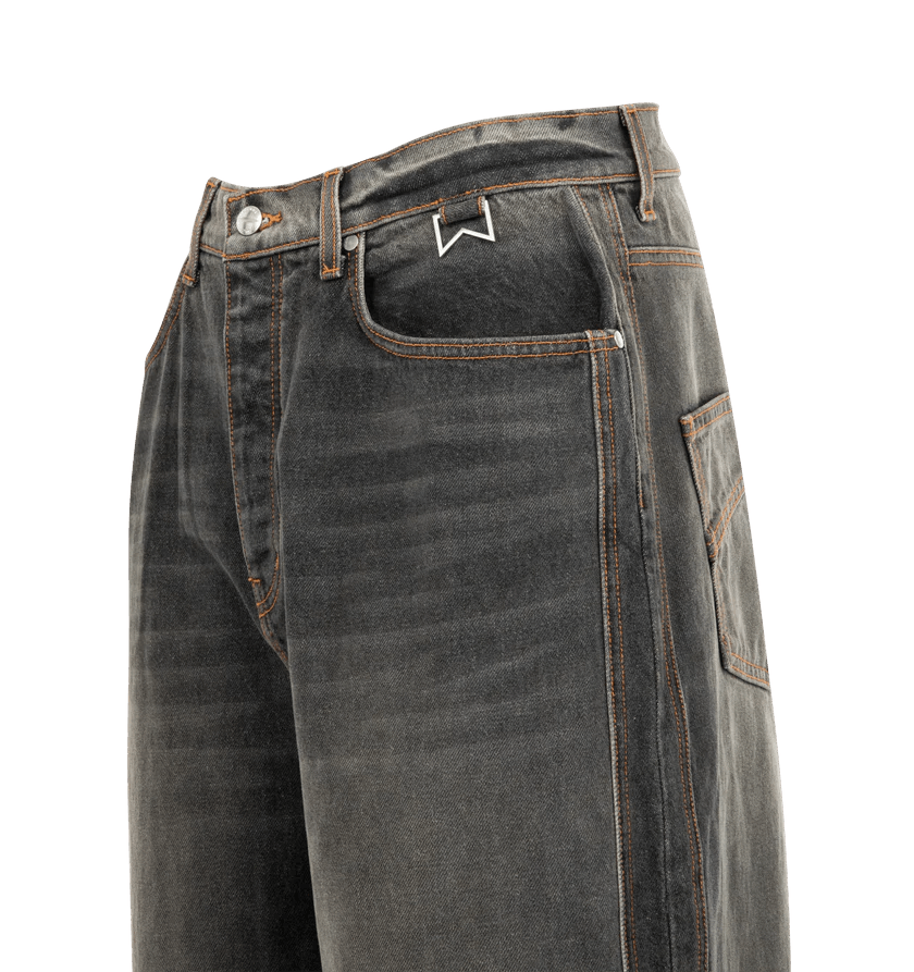 Rhude o1h1sh11225 Wide Leg Traxedo Denim in Black Size US 36 / EU 52 - 3 Thumbnail