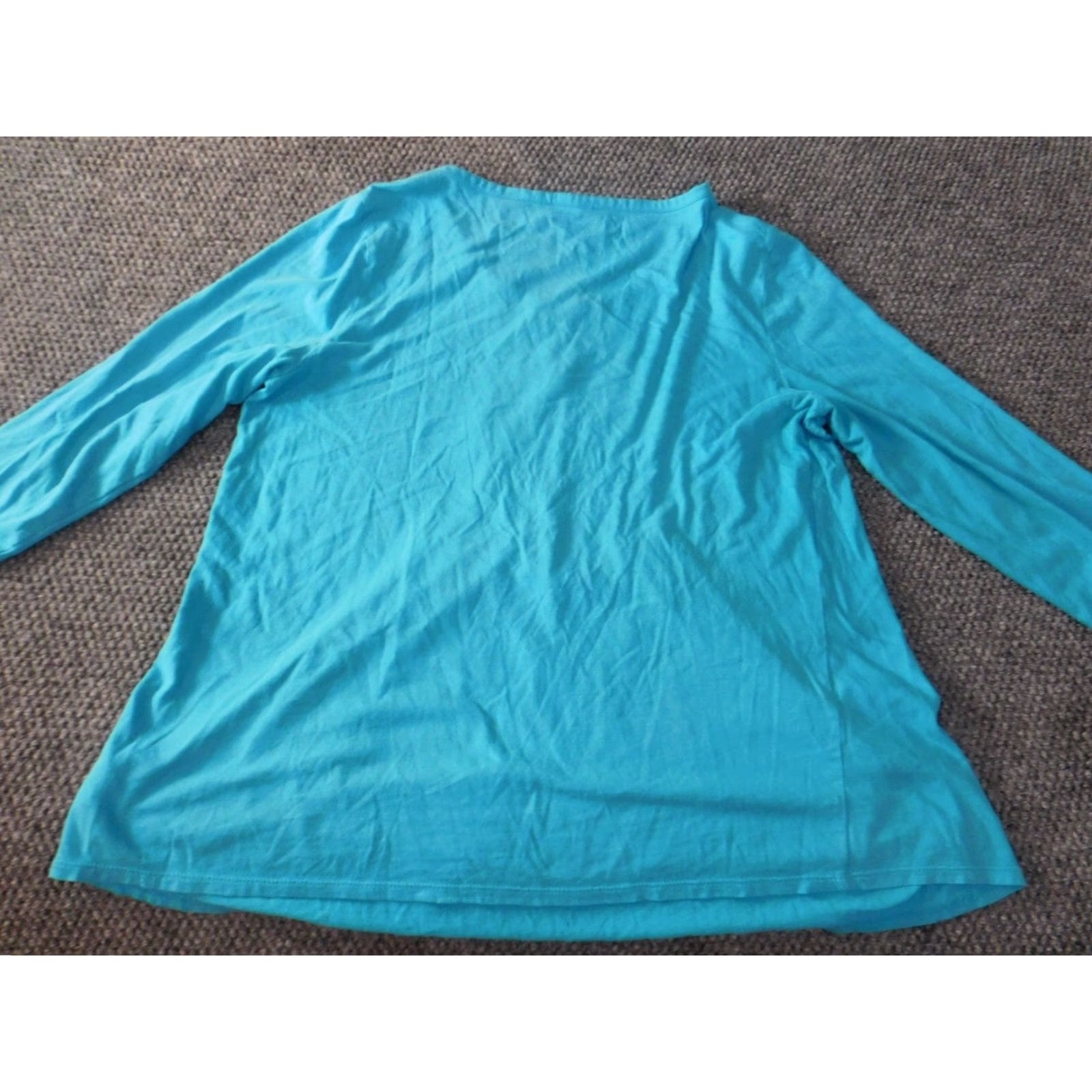 Talbots Talbots Blouse Womens Medium Blue Crew Neck Pullover Basic Casual Tee Stretch Size M / US 6-8 / IT 42-44 - 7 Thumbnail