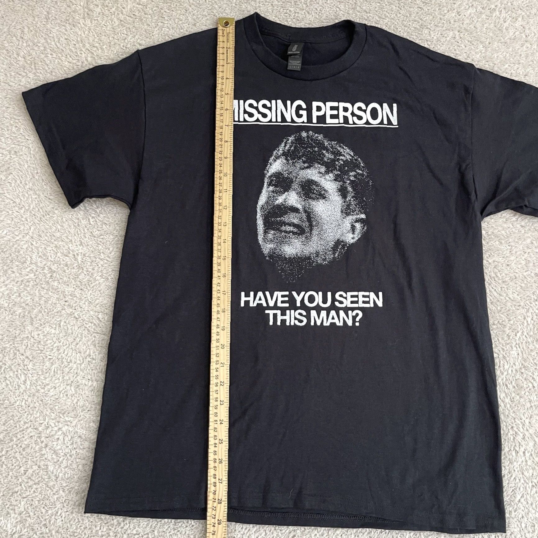 Gildan VINTAGE Buddha Trixie T-Shirt Mens L Black Band Tour Missing Person Indie Gildan Crew Neck Short Sleeve Cotton Graphic Print Regular Fit Size US L / EU 52-54 / 3 - 4 Thumbnail