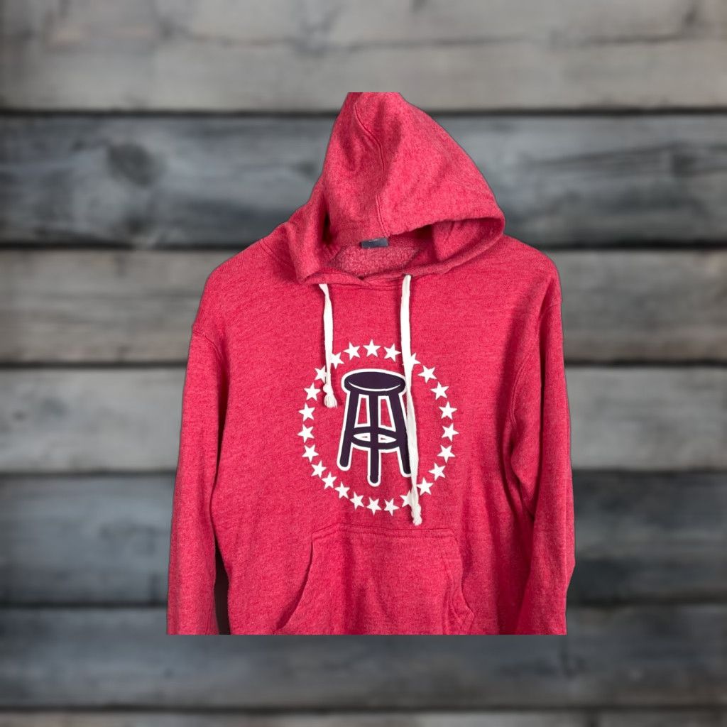 Vintage Barstool Sports Hoodie Logo Drawstring Adult Medium Red Sweatshirt Lightweight Size US M / EU 48-50 / 2 - 1 Thumbnail