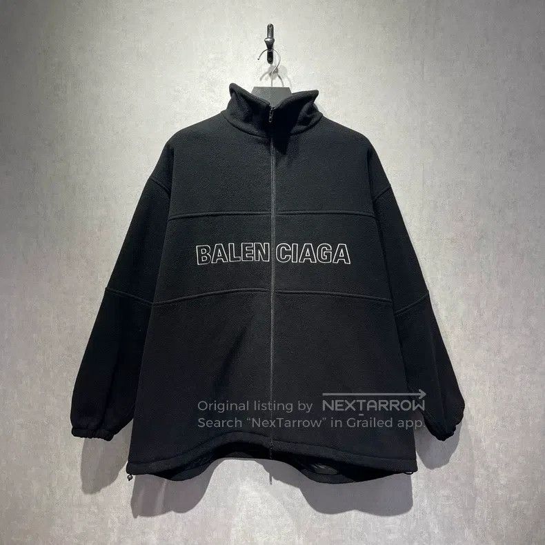 Balenciaga Balenciaga Big Logo Embroidered Printed Cashmere Jacket Size US S / EU 44-46 / 1 - 1 Thumbnail