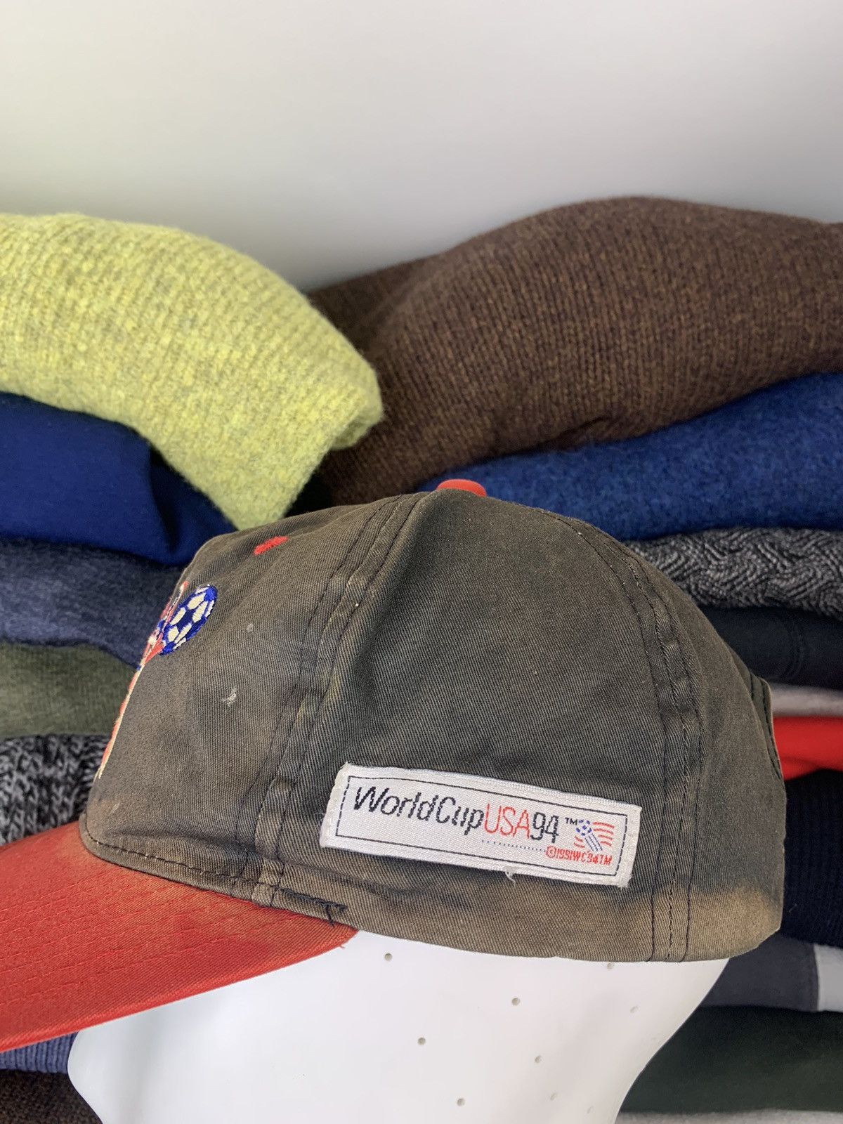 Vintage Vintage World Cup USA 94 Trashed Cap Hat Size ONE SIZE - 8 Thumbnail
