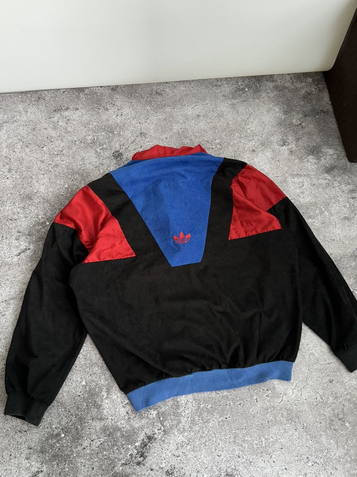 Adidas × Vintage Vintage adidas Velour felt track light hoodie Size US M / EU 48-50 / 2 - 14 Thumbnail