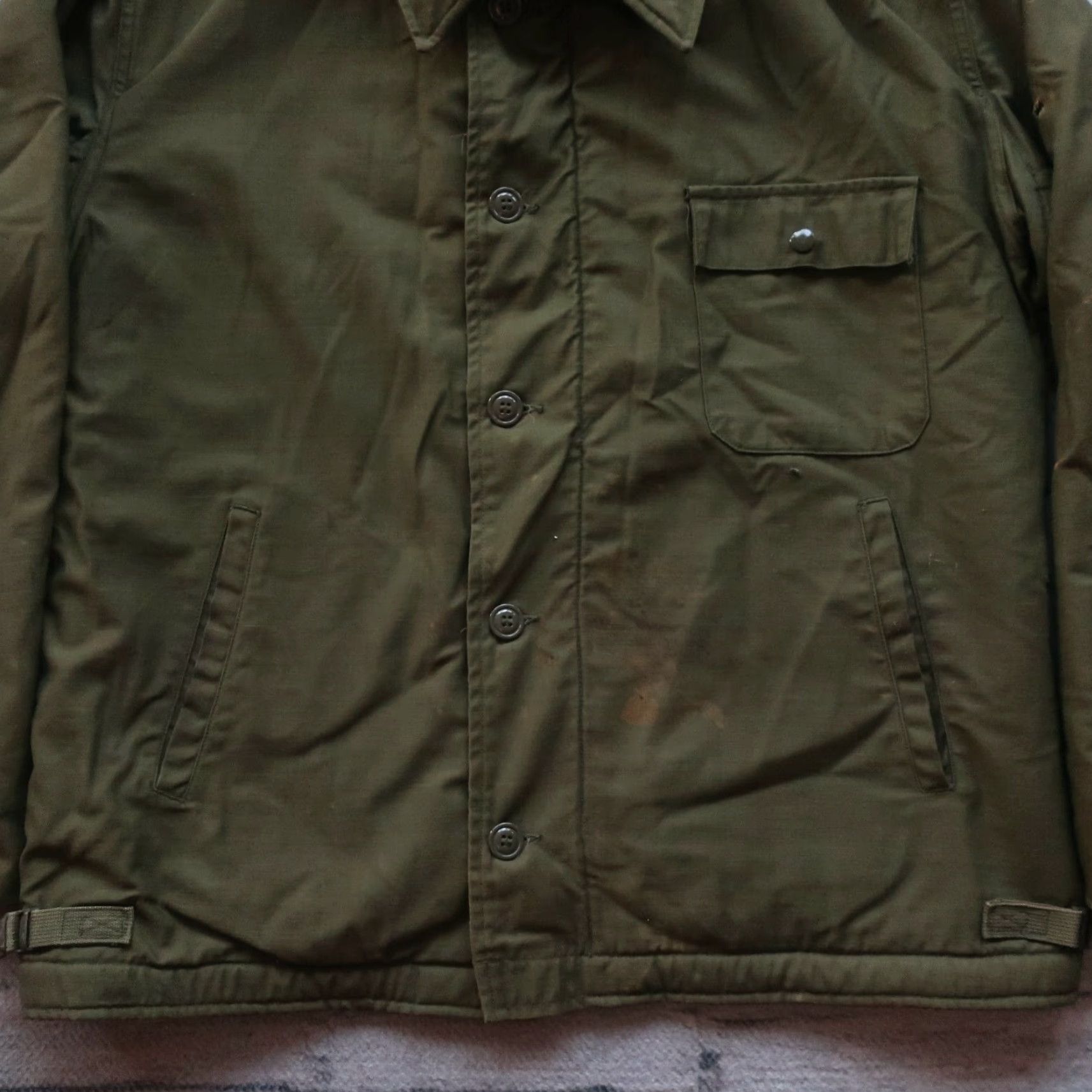Vintage VINTAGE US Navy USN A-2 Deck Jacket Men Large Green Navy Jacket Deck A-2 Size US L / EU 52-54 / 3 - 2 Thumbnail