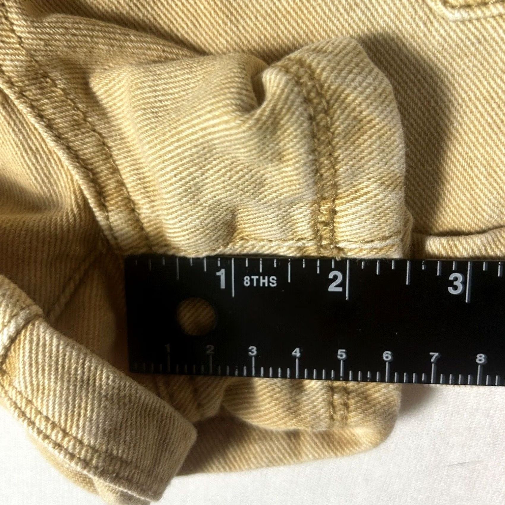 Pacsun PacSun High Rise Womens Denim Shorts Size 27 Yellow Festival Cheeky 2.5" Inseam Size 27" / US 4 / IT 40 - 7 Thumbnail