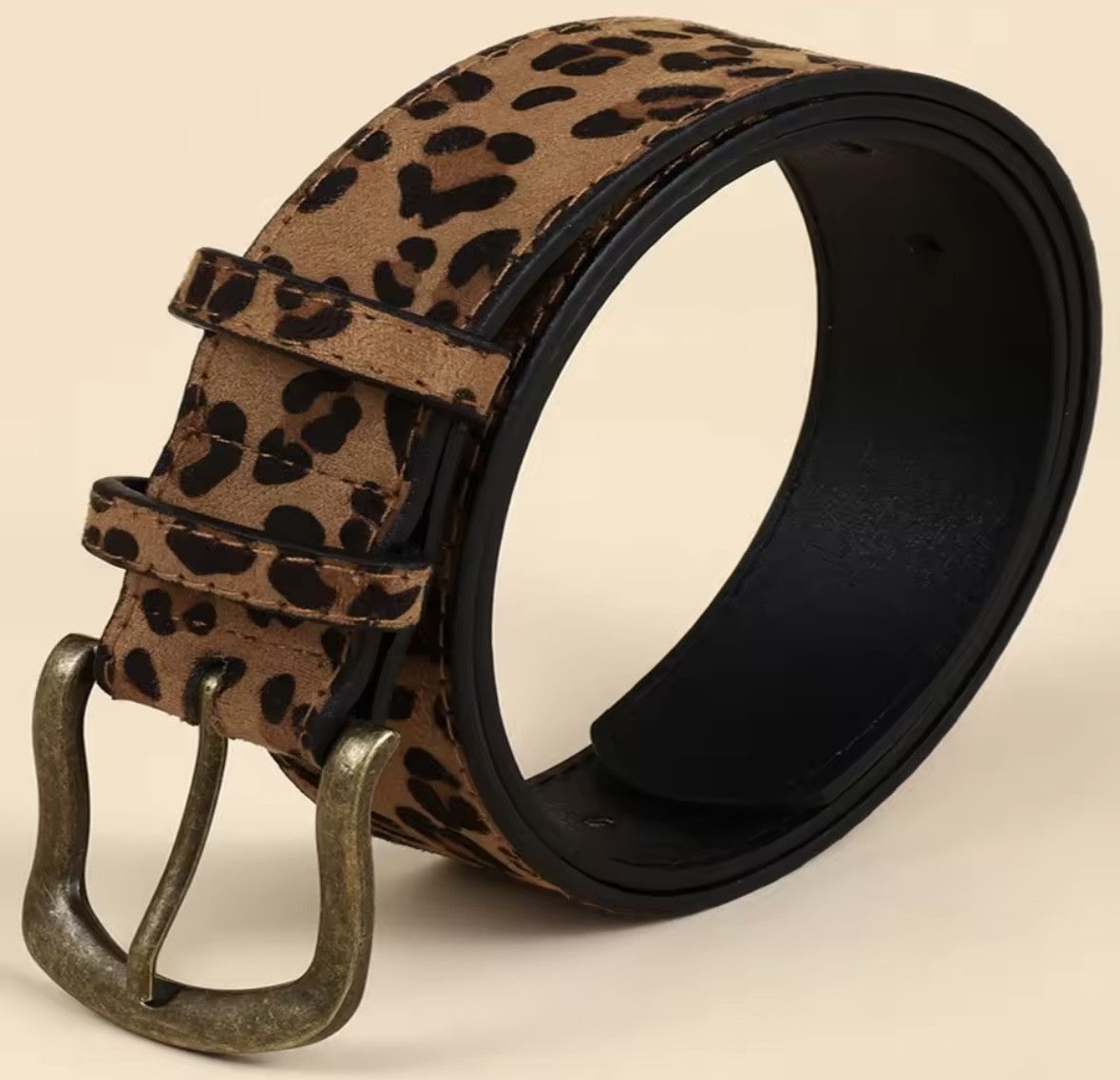 Other Trendy 2000s PU Leopard Cheetah Print Belt Size 32 - 2 Thumbnail