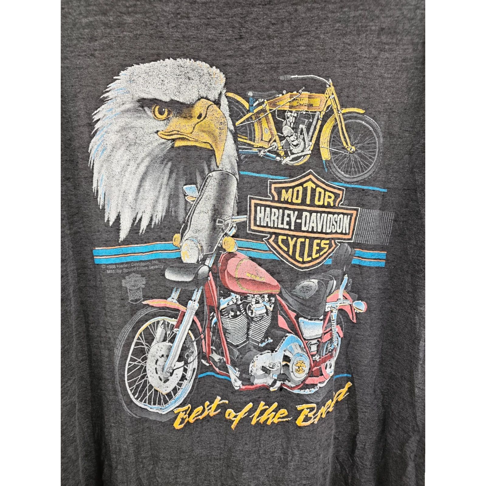 Harley Davidson VINTAGE HARLEY-DAVIDSON MOTORCYCLE SUN FADED THIN BLACK T-SHIRT 2XL/XXL MEN Shirt Adult Black Harley-Davidson Mens T-Shirt XS-XL Size US XXL / EU 58 / 5 - 2 Thumbnail