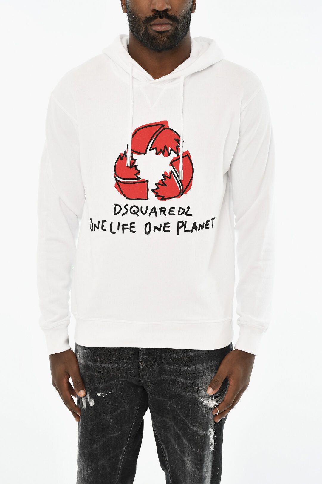 Dsquared2 Cotton Hoodie with Front Logo Size US S / EU 44-46 / 1 - 1 Thumbnail