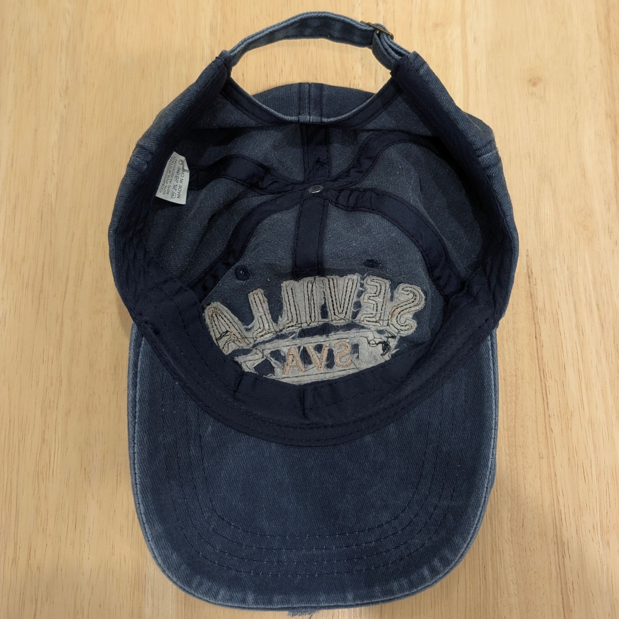 Other Sevilla SVA Est. 1492 Distressed Baseball Cap Blue Size ONE SIZE - 5 Thumbnail