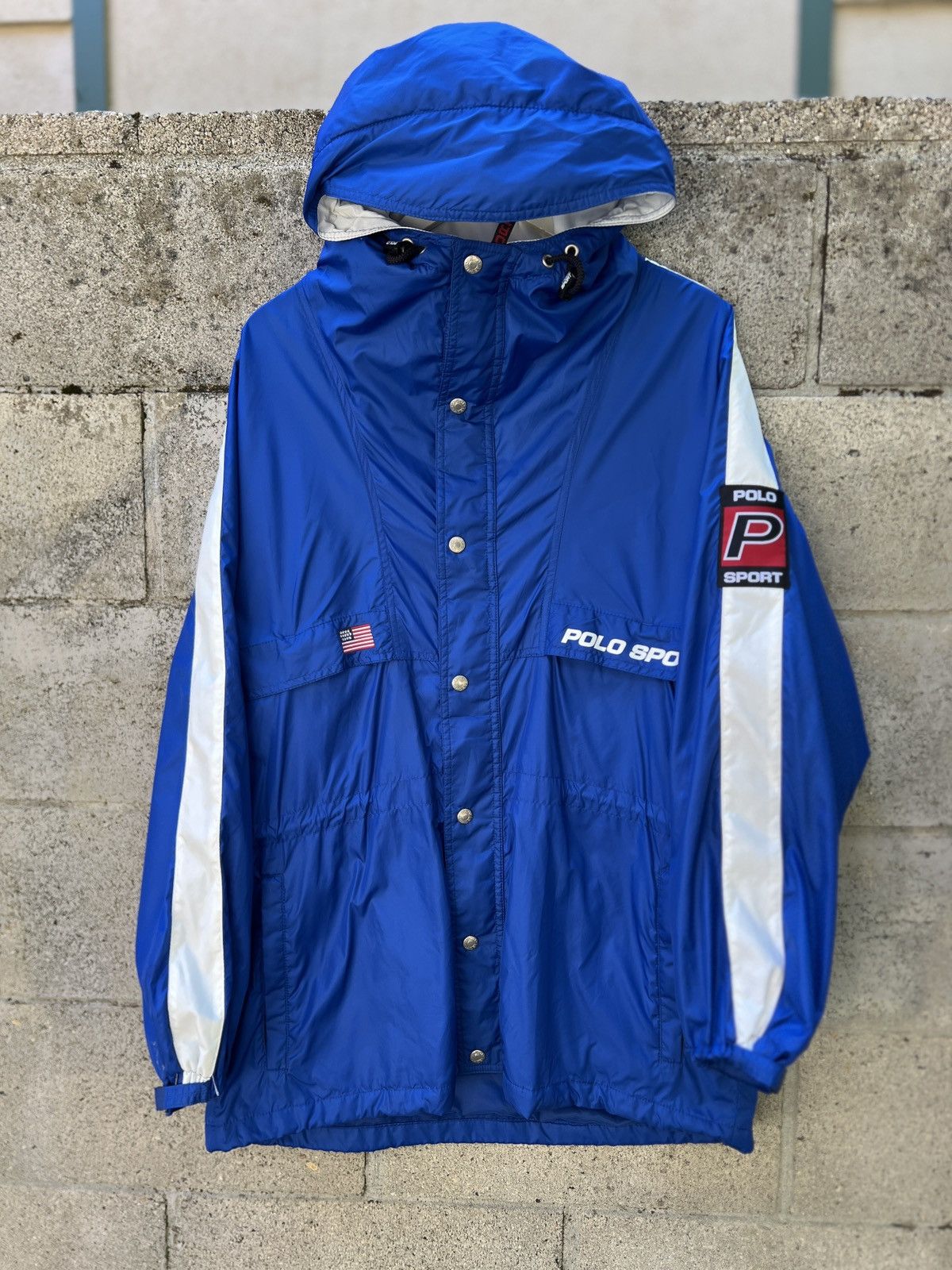 Polo Ralph Lauren Hard 1990’s Polo Sport Hooded Windbreaker Size US M / EU 48-50 / 2 - 2 Thumbnail
