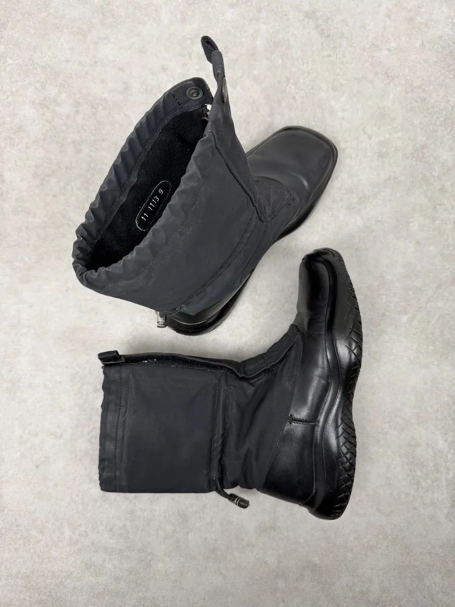 Prada FW1999 Prada Black Hybrid Leather Boots Size US 10 / EU 43 - 13 Thumbnail