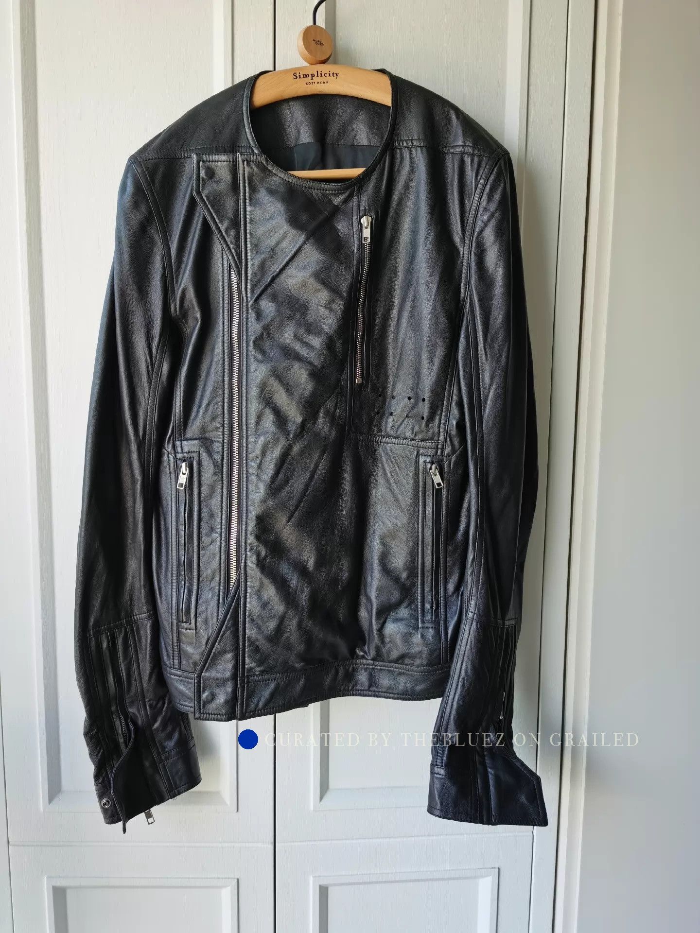 Rick Owens Sleek Black Lambskin Leather Jacket Size US M / EU 48-50 / 2 - 1 Thumbnail
