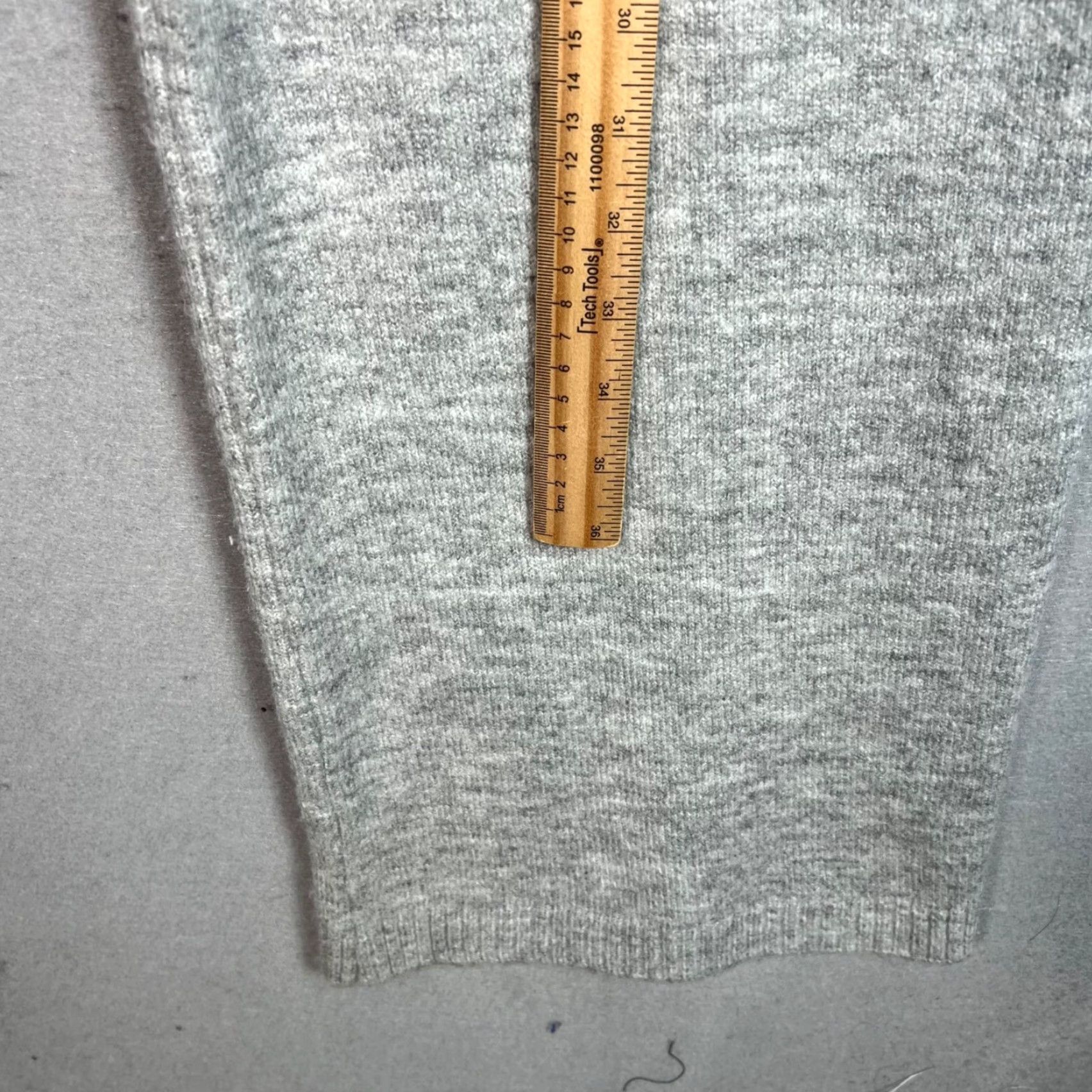 Mango VINTAGE MNG Womens Grey Knit Wide Leg Sweat Pants Size Medium Stretch Size 32" / US 10 / IT 46 - 7 Thumbnail