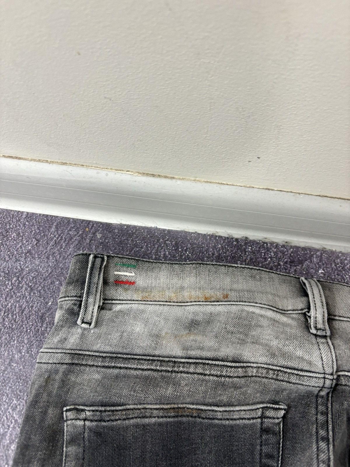 Diesel Diesel D-Amny Skinny NWT Washed Black Distressed Denim Jeans Size US 31 - 23 Thumbnail