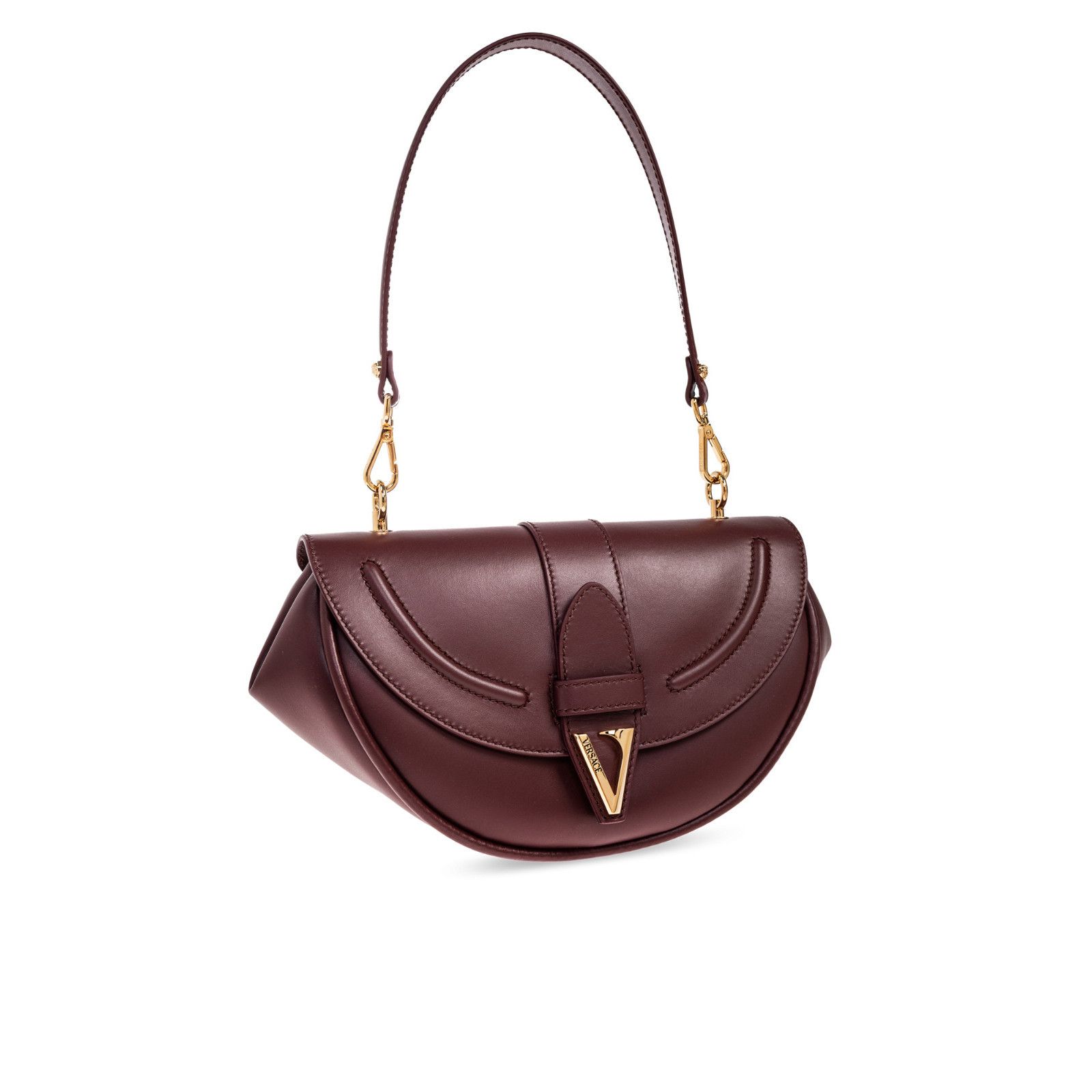 Versace VERSACE Virtus Burgundy Leather Shoulder Bag New & Authentic Size ONE SIZE - 3 Thumbnail