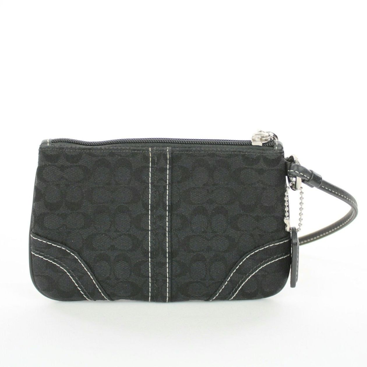 Coach Coach Black Signature Fabric Wristlet Size ONE SIZE - 1 Thumbnail