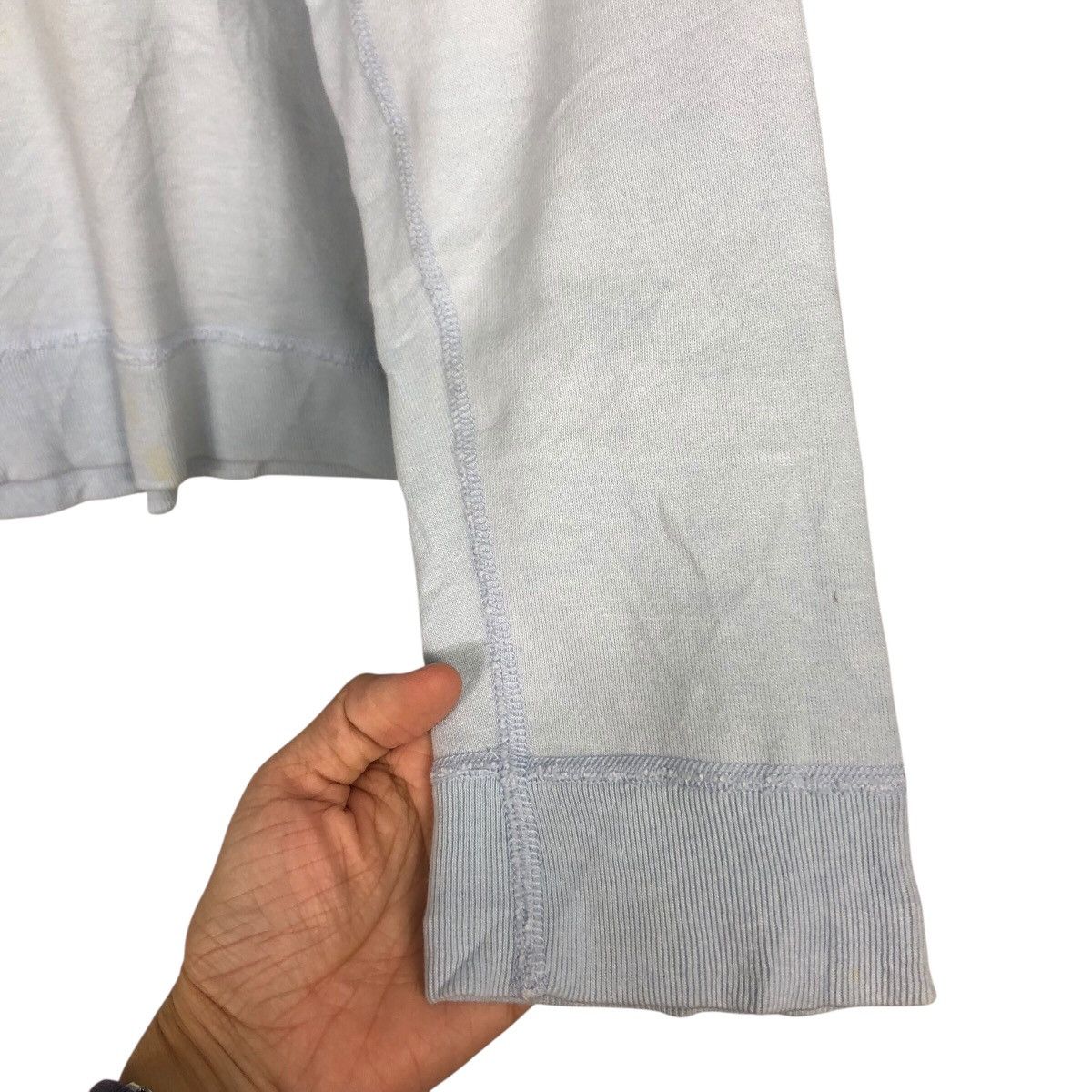 Issey Miyake 📌Baby Blue Vintage Sweatshirt Mademoiselle Non Non Big Logo Size US M / EU 48-50 / 2 - 12 Thumbnail
