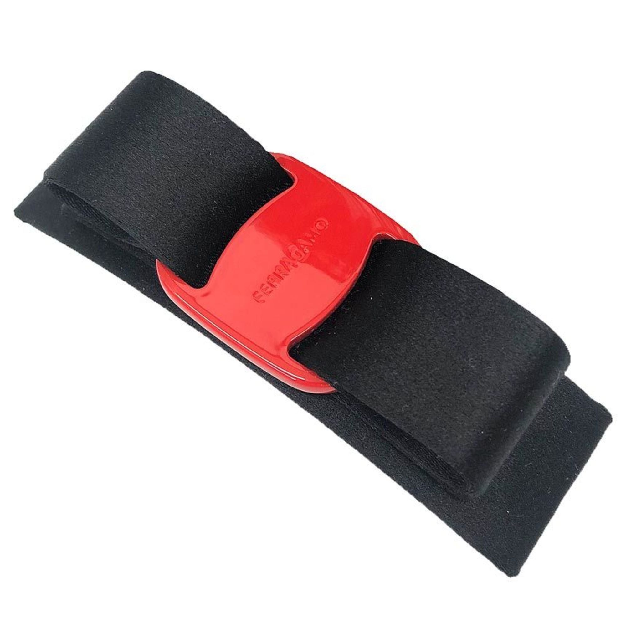 Salvatore Ferragamo Vara Ribbon Barrette Hairpin in Black and Red Women's Unused