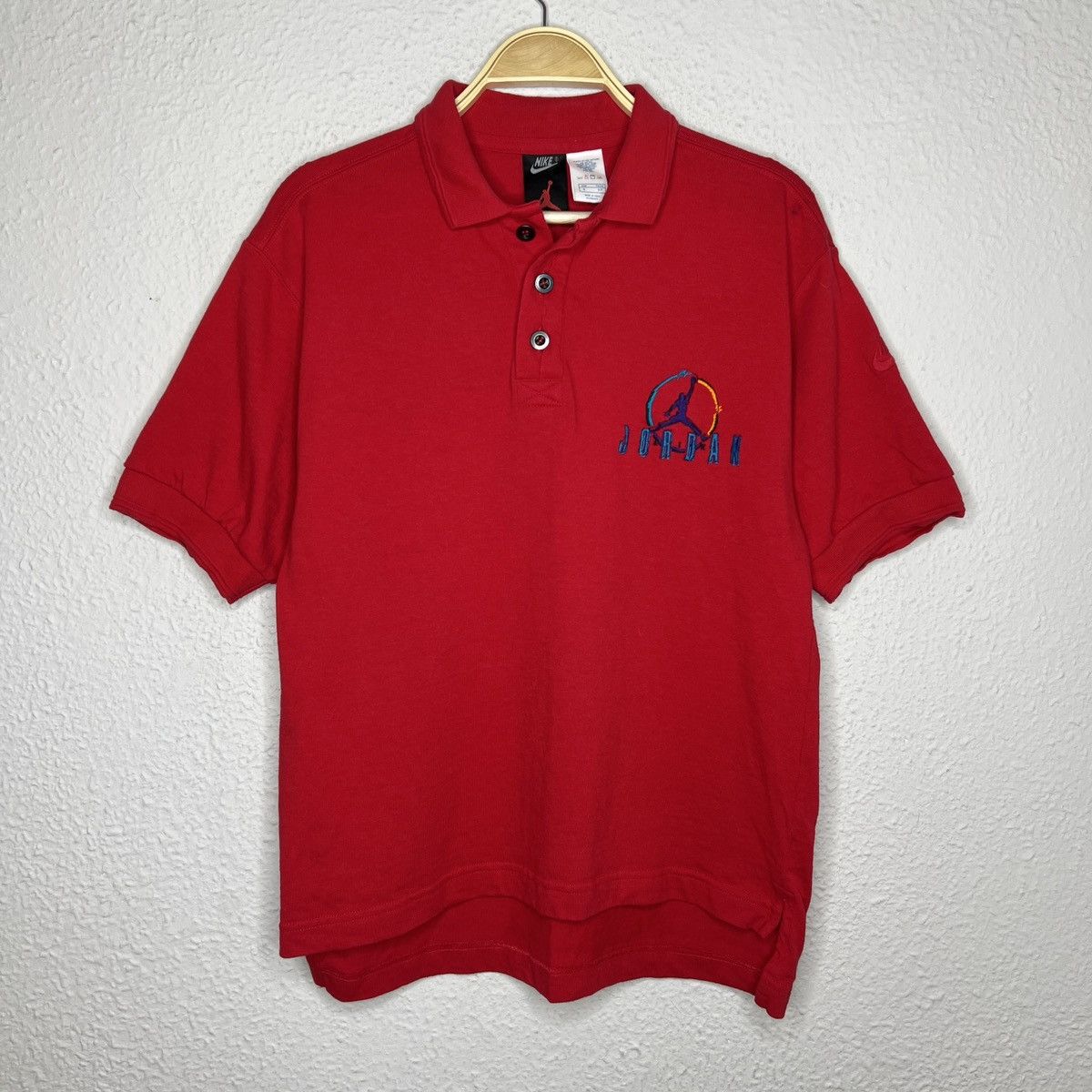 Jordan Brand Rare Vintage 90’s Nike Air Jordan Polo Tshirt Tee Size US M / EU 48-50 / 2 - 1 Thumbnail