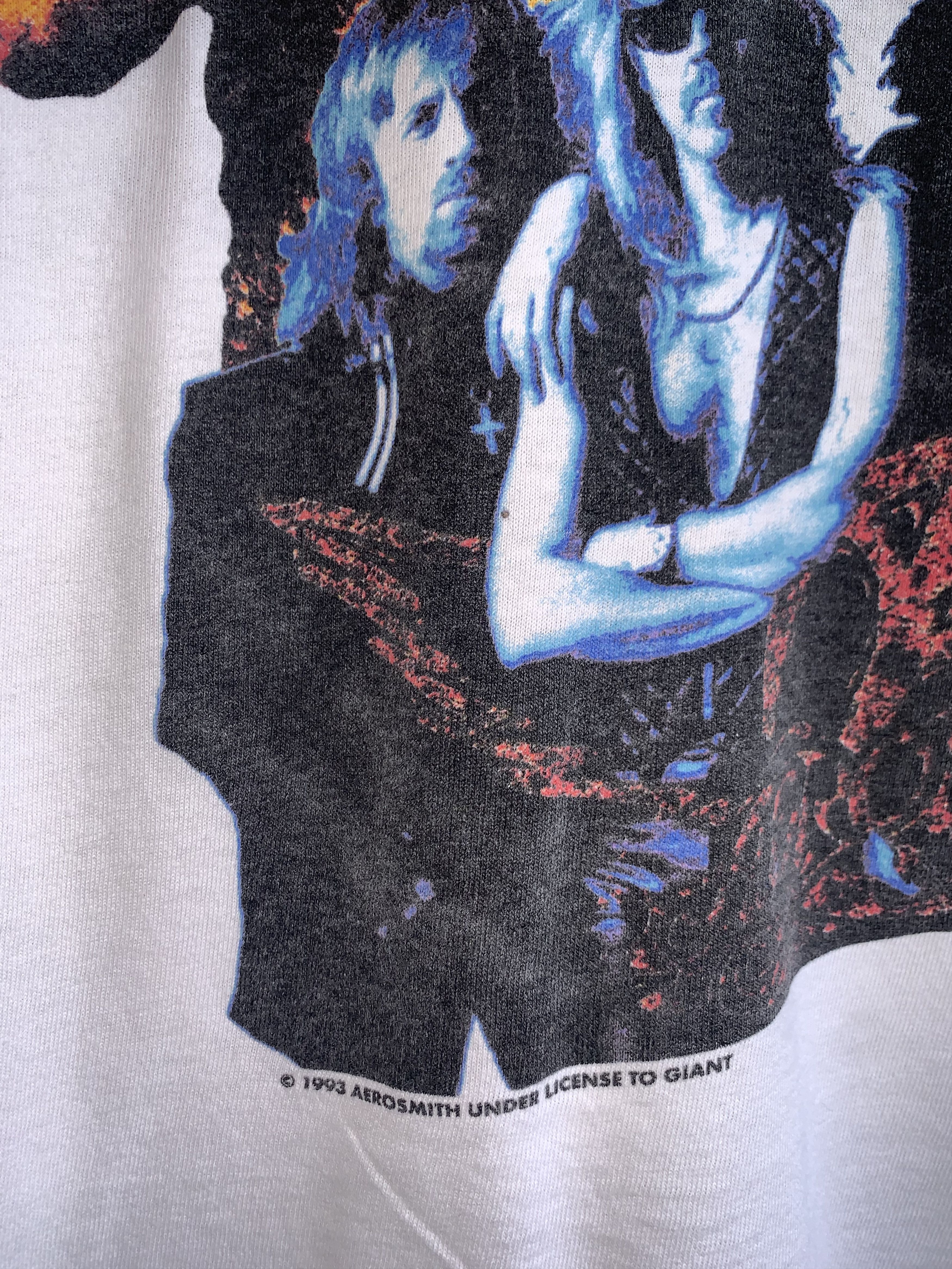 Aerosmith Aerosmith 93's Concert Giant Vintage T-Shirt Size US XL / EU 56 / 4 - 3 Thumbnail