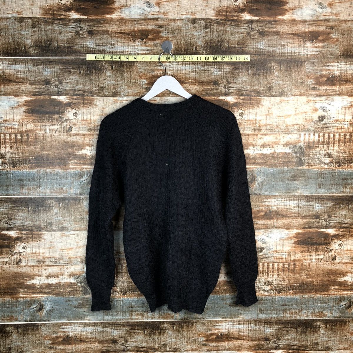 Homespun Knitwear × Japanese Brand The Basic Of Renown Black mohair Knitwear #A1663 Size US S / EU 44-46 / 1 - 12 Thumbnail