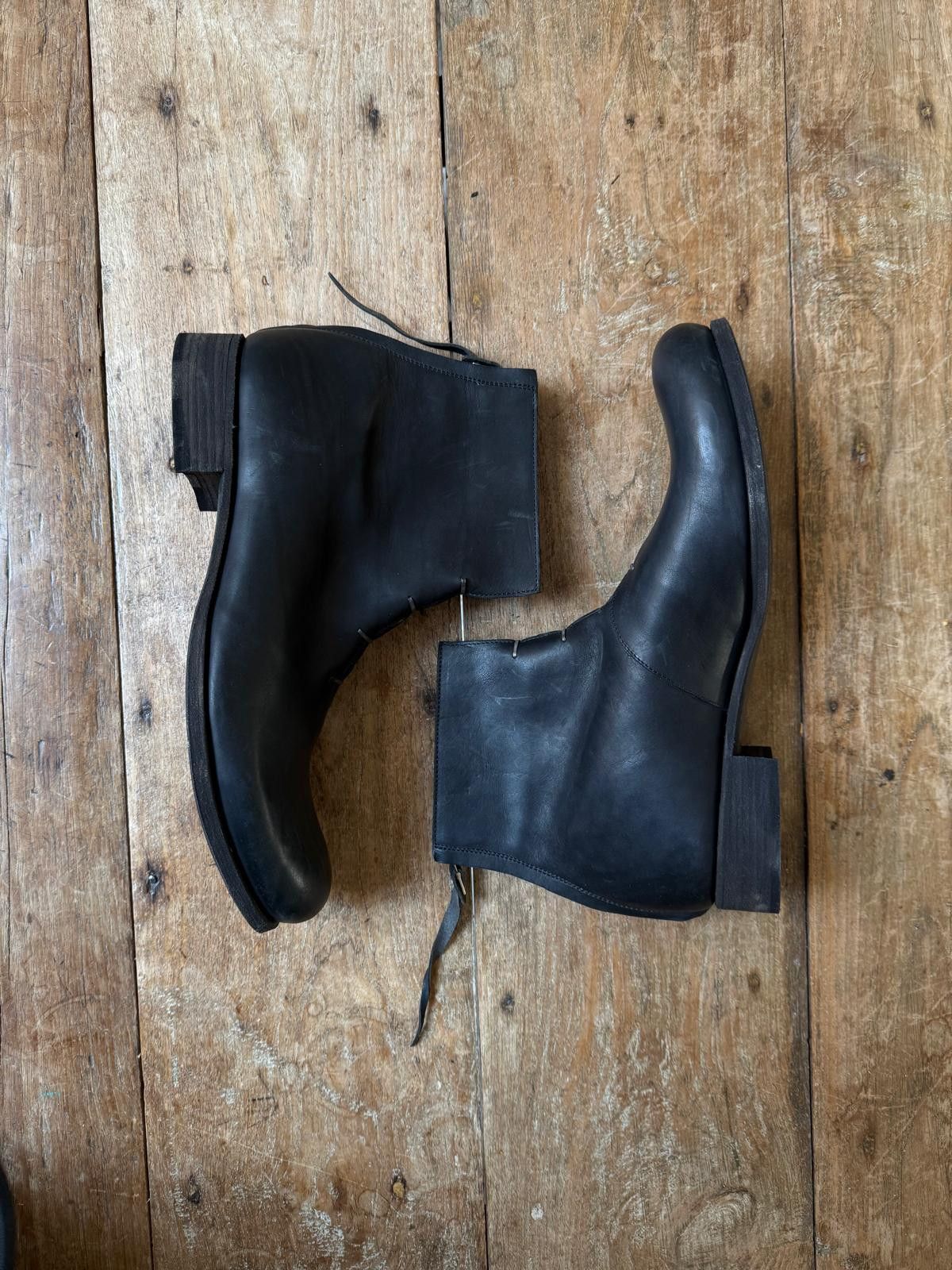 Ma+ Silver Laces Leather Boots by Maurizio Amadei Size US 10 / EU 43 - 3 Thumbnail