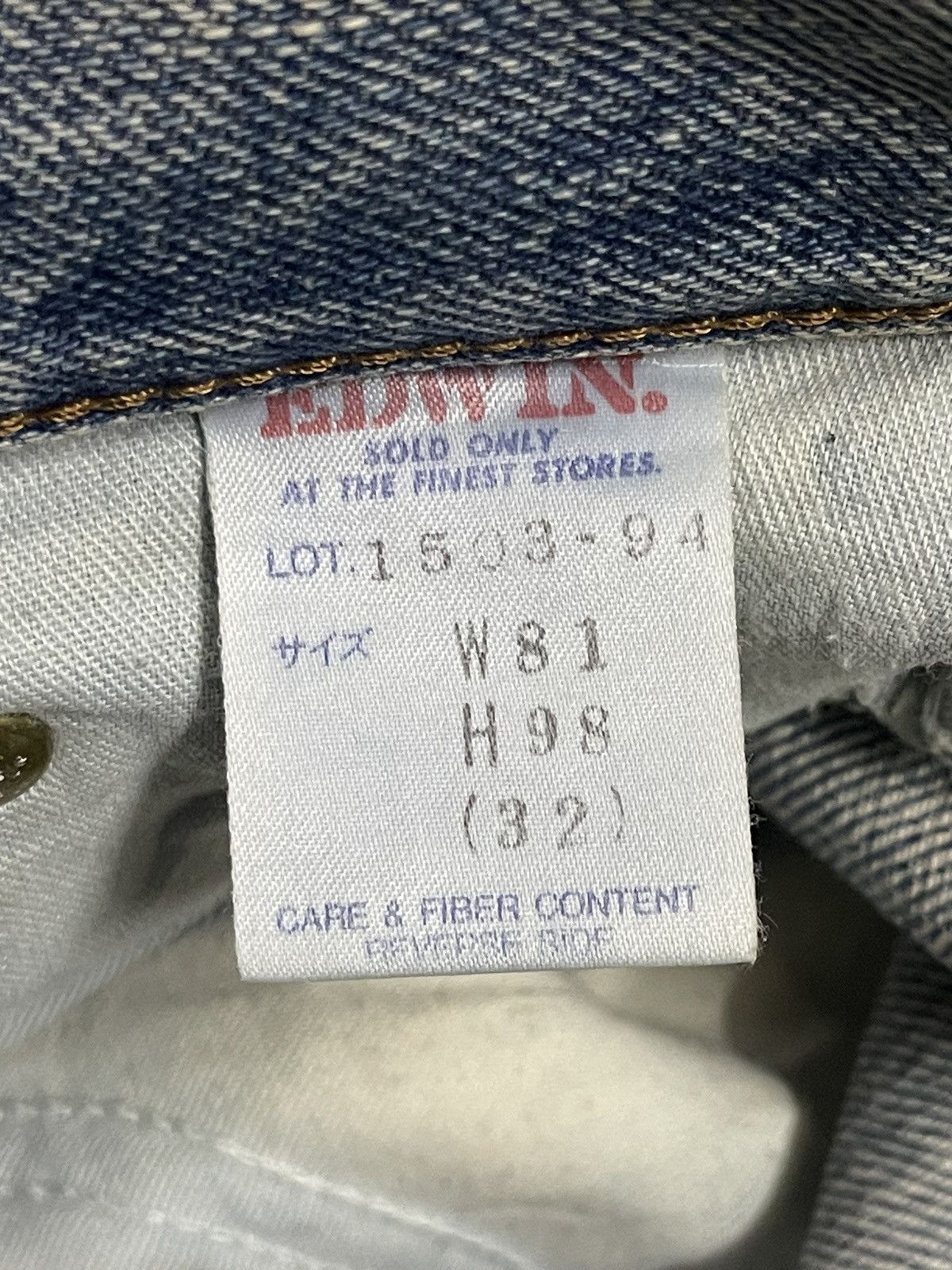 Edwin Vintage 90s Edwin Blue Faded Wash Distressed Baggy Jeans Size US 32 / EU 48 - 11 Thumbnail