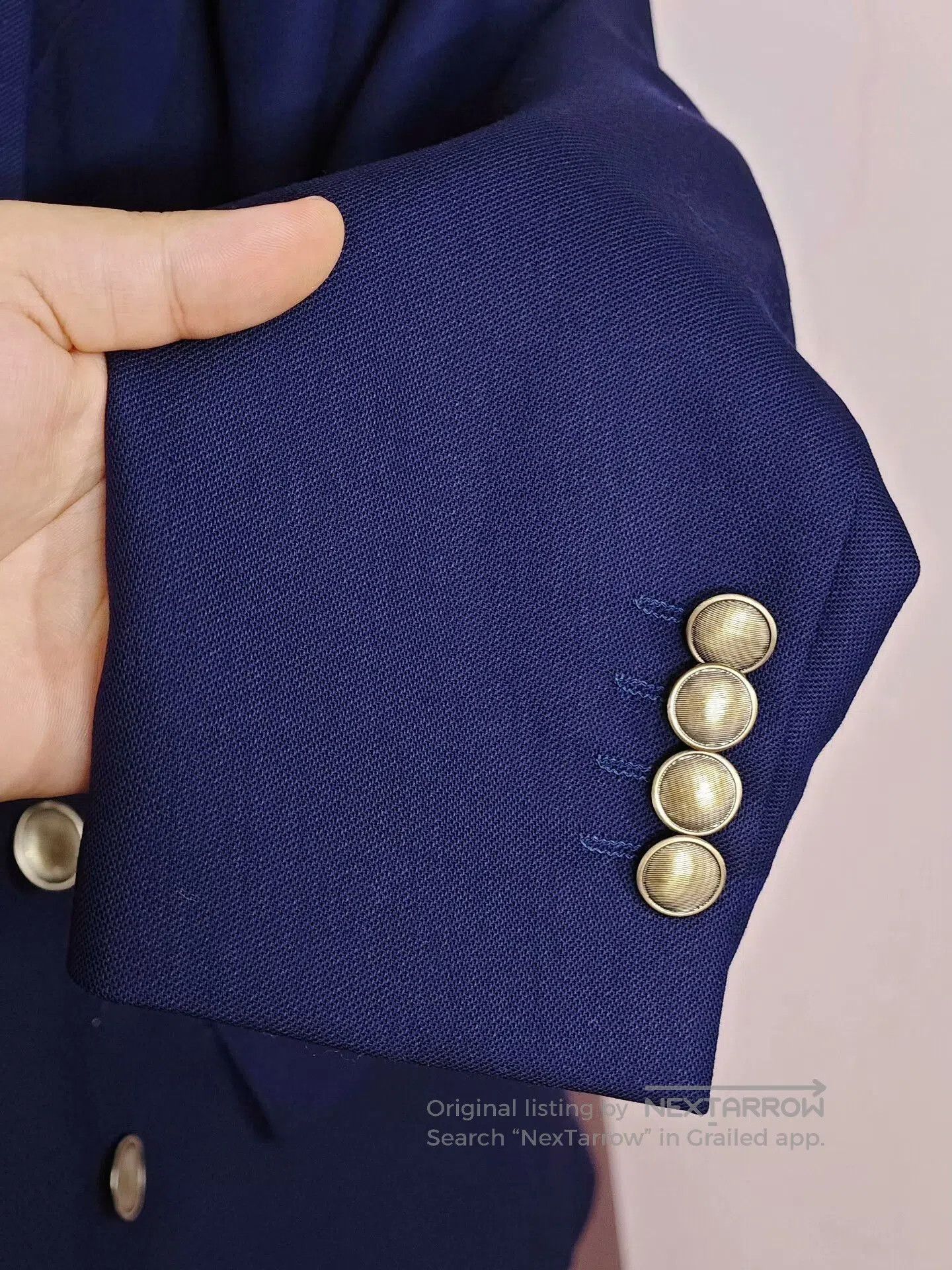 Japanese Brand Italian VBC Wool Double-Breasted Blazer. Size US S / EU 44-46 / 1 - 4 Thumbnail