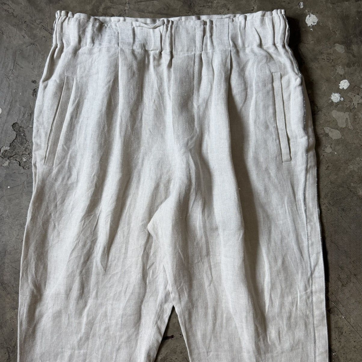 Brunello Cucinelli Brunello Cucinelli - Linen Side Tape Pants Size US 32 / EU 48 - 3 Thumbnail