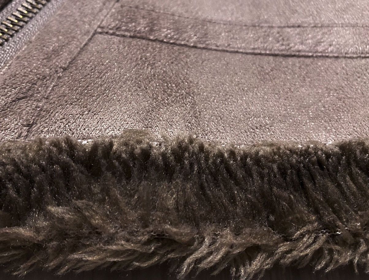 Levi's BigLogo Embroidery Faux Fur Shearling Coat Asymmetric Jacket Size S / US 4 / IT 40 - 10 Thumbnail