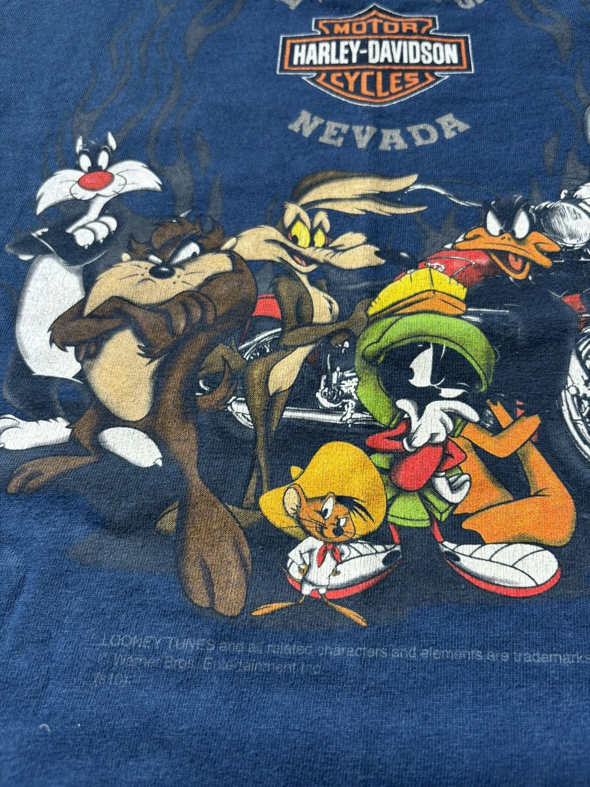 Harley Davidson Vintage Harley Davidson Looney Tunes Tshirt Motorcycle Size US L / EU 52-54 / 3 - 8 Thumbnail