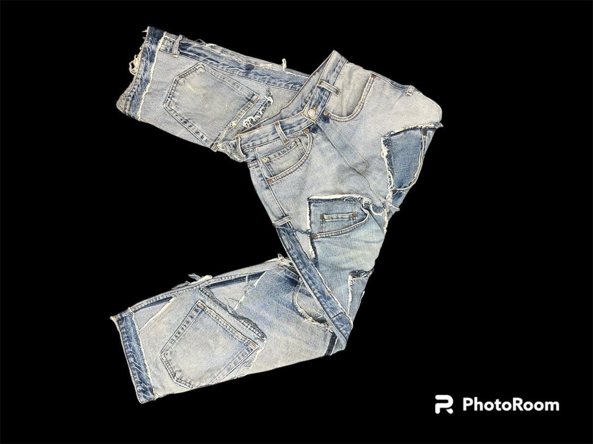 Levi's × Levi's Vintage Clothing Patchwork Upcycled Levi’s Denim Jeans Size 24" / US 00 / IT 34 - 9 Thumbnail